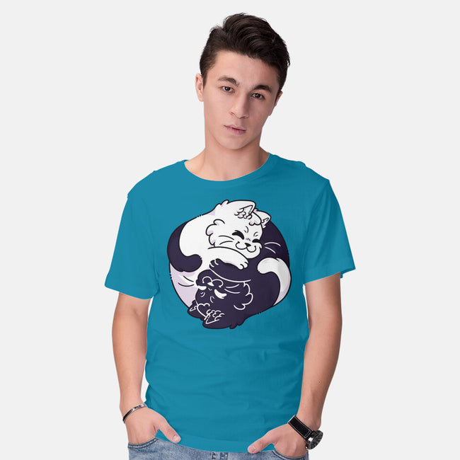 Ying Yang Cat-Mens-Basic-Tee-Zaia Bloom