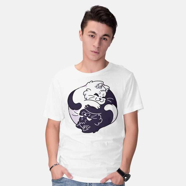 Ying Yang Cat-Mens-Basic-Tee-Zaia Bloom