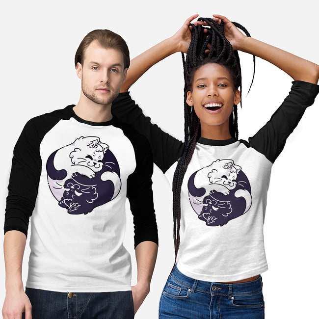 Ying Yang Cat-Unisex-Baseball-Tee-Zaia Bloom