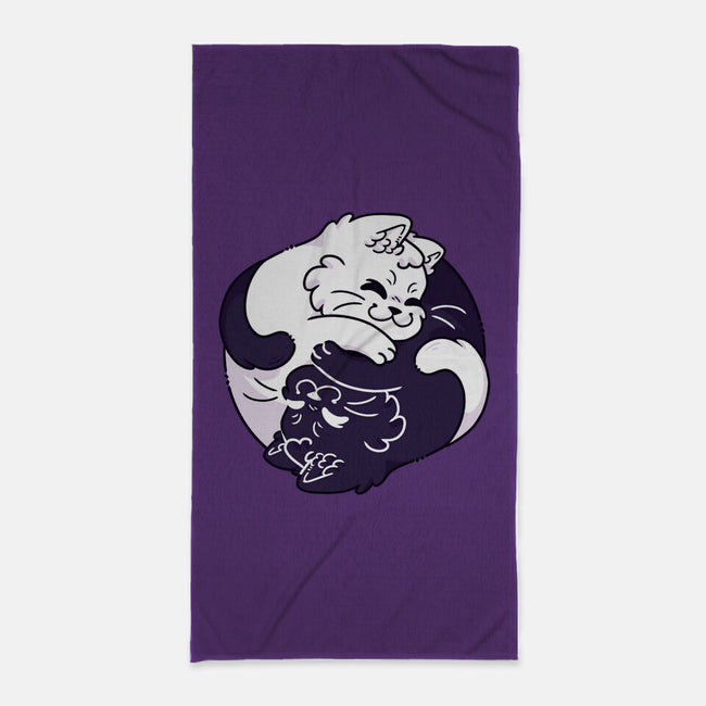 Ying Yang Cat-None-Beach-Towel-Zaia Bloom