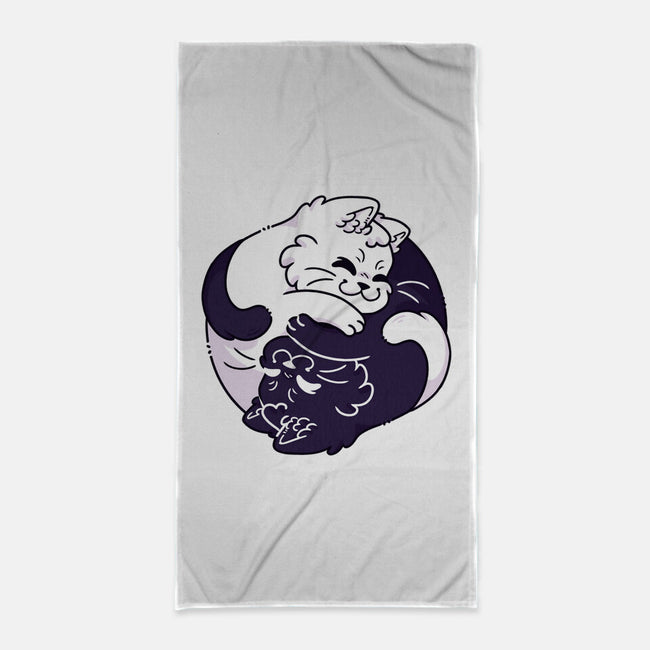 Ying Yang Cat-None-Beach-Towel-Zaia Bloom