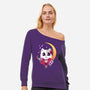 Kawaii Cat-Womens-Off Shoulder-Sweatshirt-GODZILLARGE