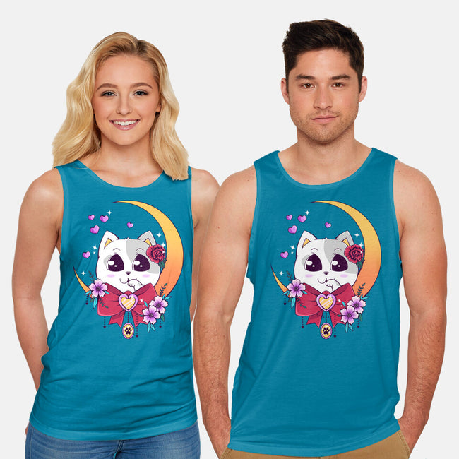 Kawaii Cat-Unisex-Basic-Tank-GODZILLARGE