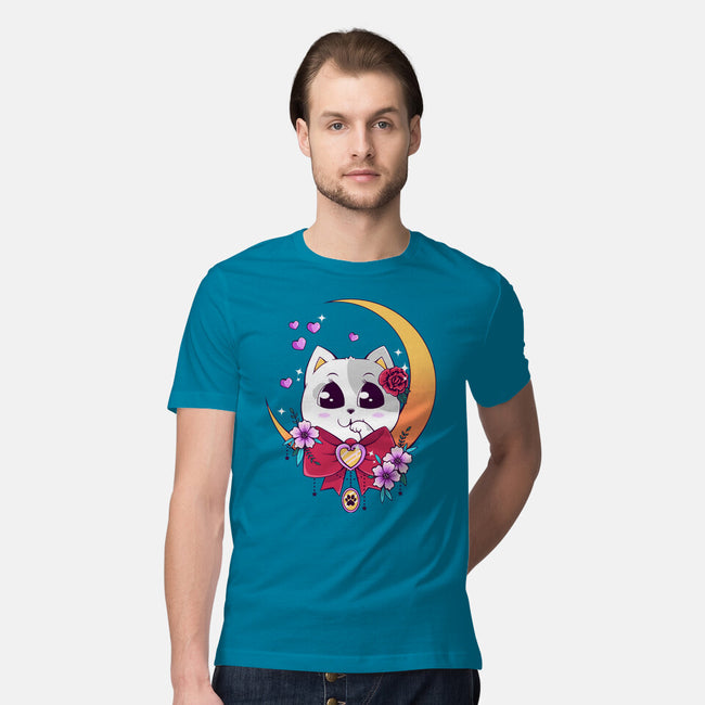 Kawaii Cat-Mens-Premium-Tee-GODZILLARGE