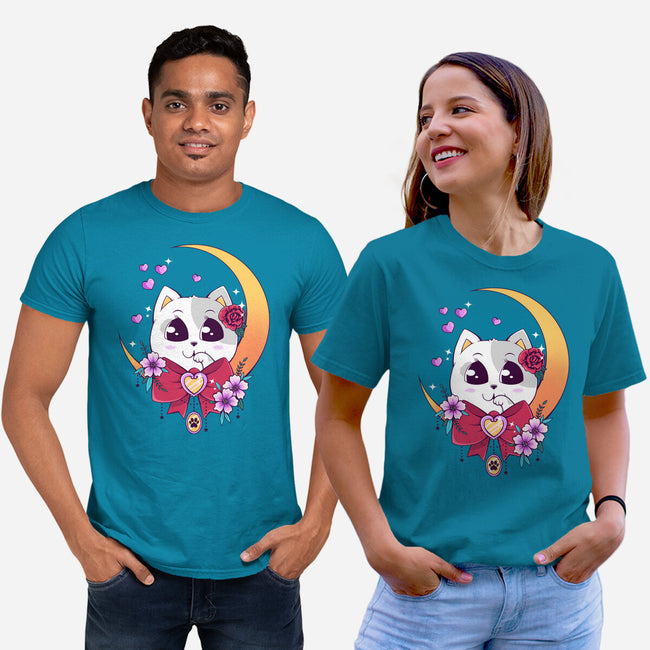 Kawaii Cat-Unisex-Basic-Tee-GODZILLARGE