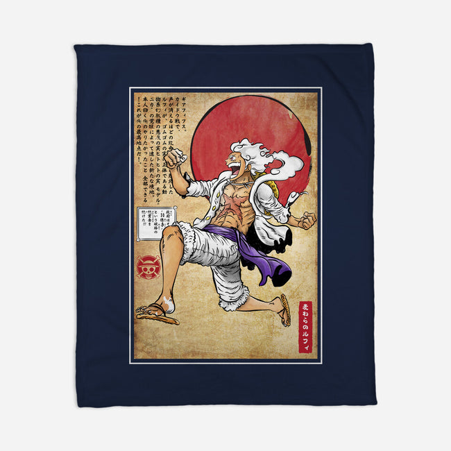 Gear Five Woodblock-None-Fleece-Blanket-DrMonekers