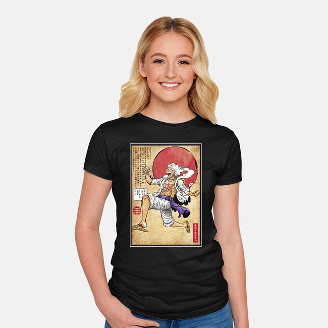 Gear Five Woodblock-Womens-Fitted-Tee-DrMonekers