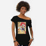 Gear Five Woodblock-Womens-Off Shoulder-Tee-DrMonekers