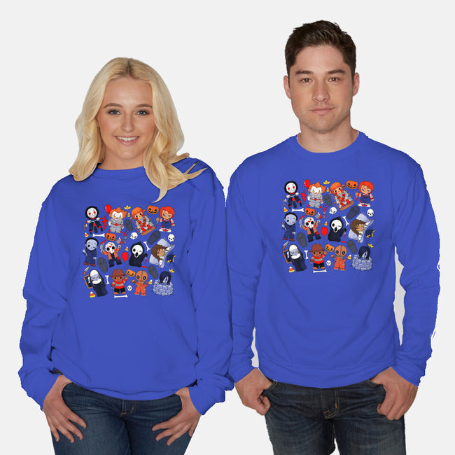 Horror Family-Unisex-Crew Neck-Sweatshirt-Vallina84