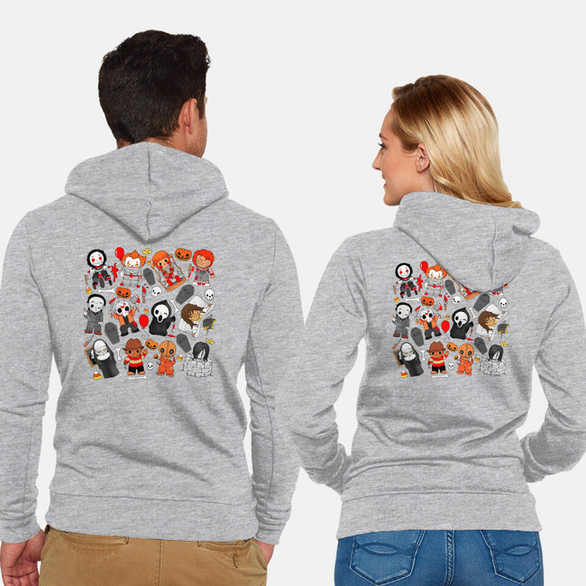 Horror Family-Unisex-Zip-Up-Sweatshirt-Vallina84