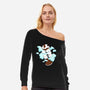 HUG-Womens-Off Shoulder-Sweatshirt-MaxoArt