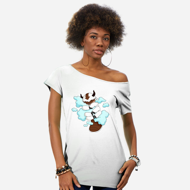 HUG-Womens-Off Shoulder-Tee-MaxoArt