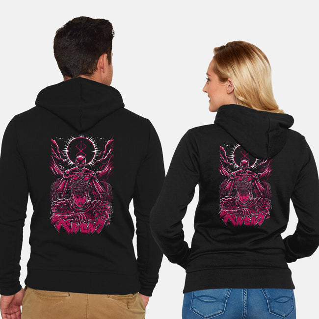 Marked By The Eclipse-Unisex-Zip-Up-Sweatshirt-Knegosfield