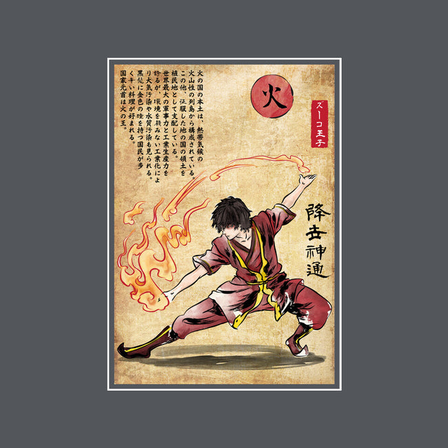 Fire Nation Master Woodblock-Unisex-Kitchen-Apron-DrMonekers