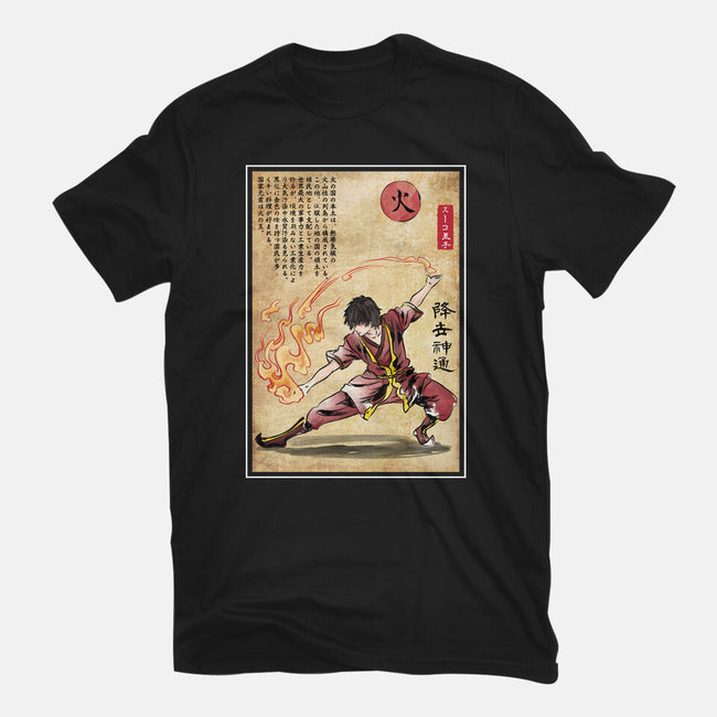 Fire Nation Master Woodblock-Womens-Basic-Tee-DrMonekers