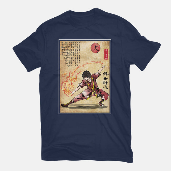 Fire Nation Master Woodblock-Youth-Basic-Tee-DrMonekers