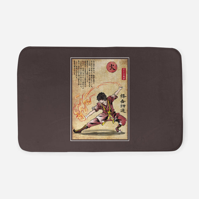 Fire Nation Master Woodblock-None-Memory Foam-Bath Mat-DrMonekers