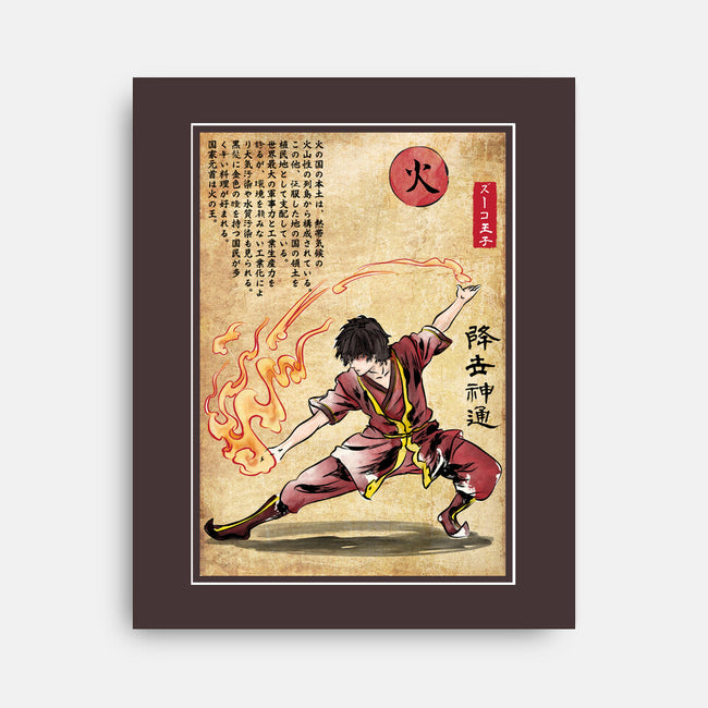 Fire Nation Master Woodblock-None-Stretched-Canvas-DrMonekers