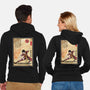 Fire Nation Master Woodblock-Unisex-Zip-Up-Sweatshirt-DrMonekers