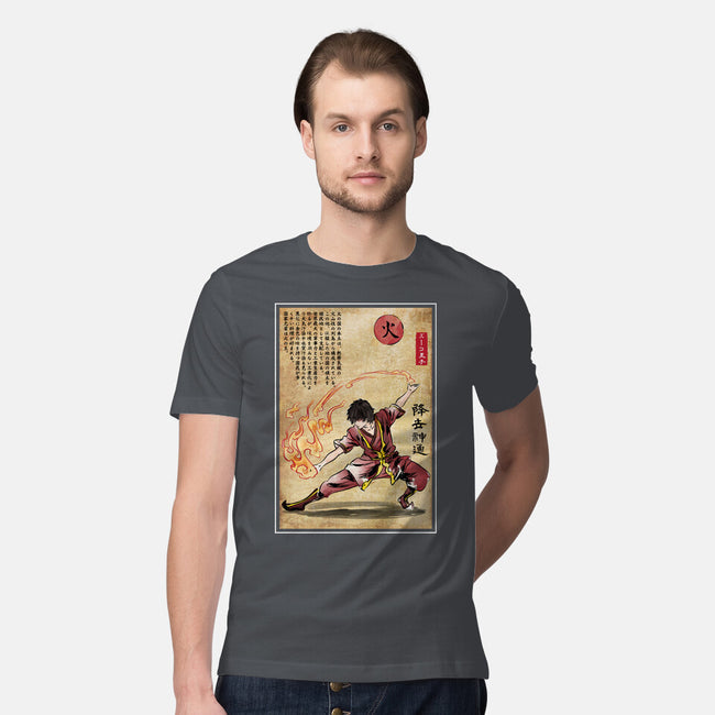 Fire Nation Master Woodblock-Mens-Premium-Tee-DrMonekers