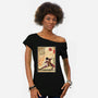 Fire Nation Master Woodblock-Womens-Off Shoulder-Tee-DrMonekers