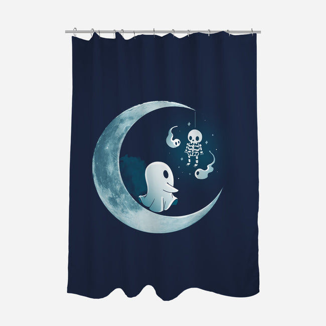 Ghostly Moon-None-Polyester-Shower Curtain-Vallina84