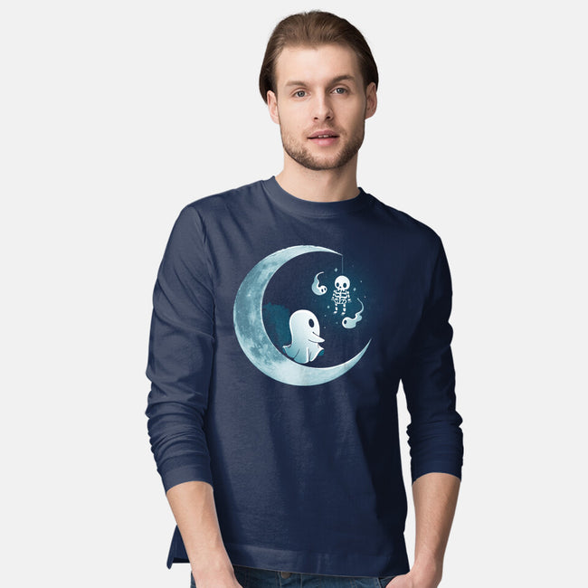 Ghostly Moon-Mens-Long Sleeved-Tee-Vallina84