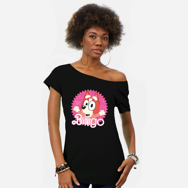 Bingo Barbie-Womens-Off Shoulder-Tee-danielmorris1993