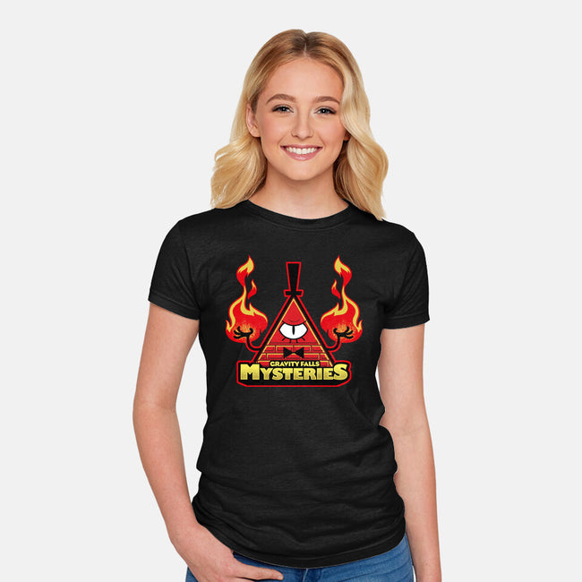 Gravity Falls Mysteries-Womens-Fitted-Tee-Studio Mootant