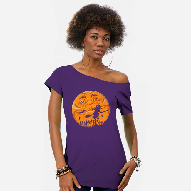 Witchy Moon-Womens-Off Shoulder-Tee-kennsing