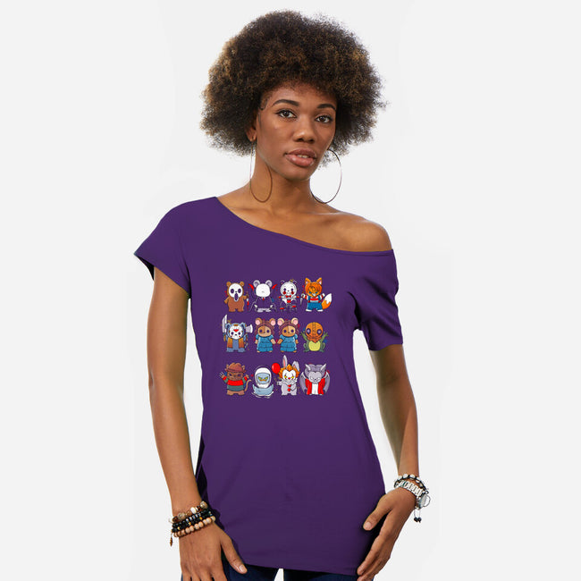 Scary Animals-Womens-Off Shoulder-Tee-Vallina84