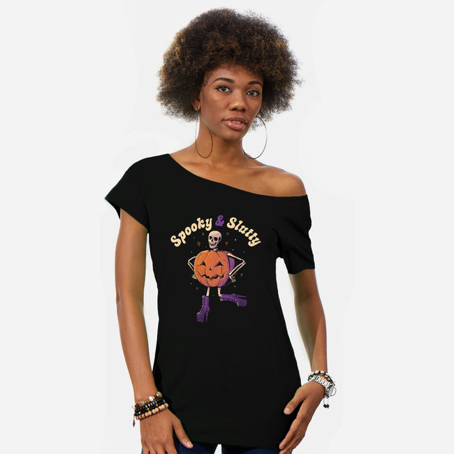 Spooky And Slutty-Womens-Off Shoulder-Tee-eduely