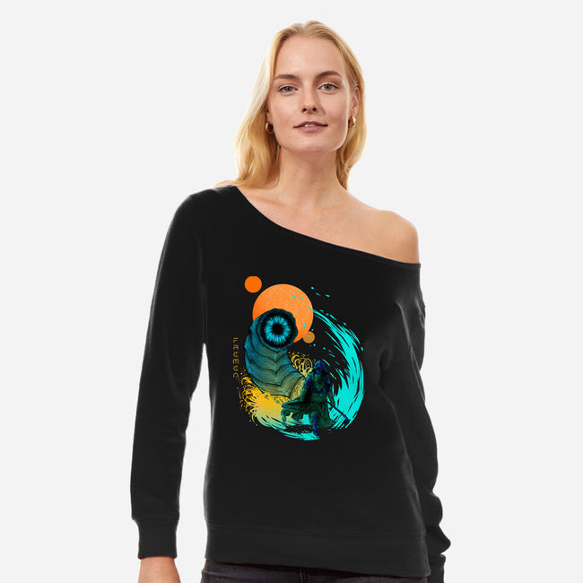 Fremen-Womens-Off Shoulder-Sweatshirt-Ionfox