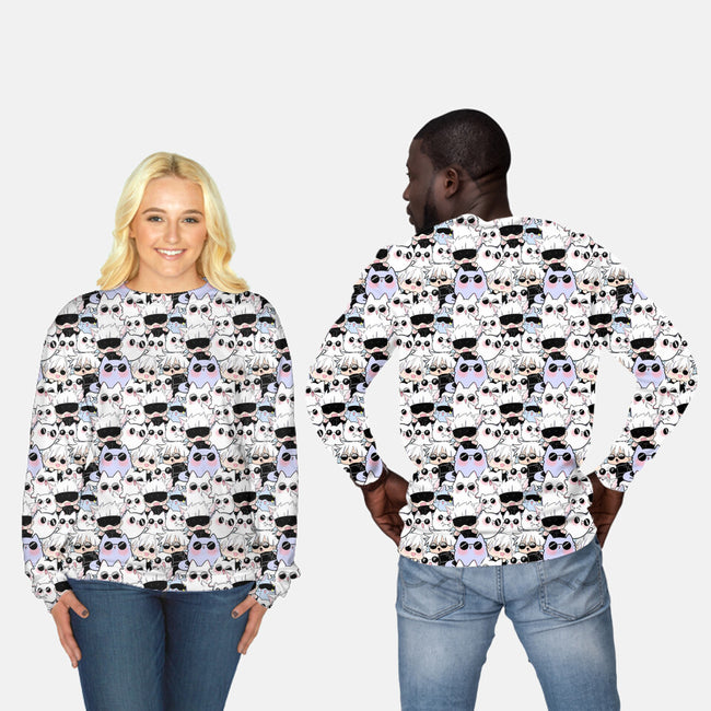 Gojo Satoru Neko-Unisex-All Over Print Crew Neck-Sweatshirt-barobaro