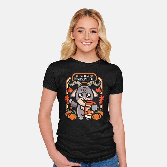 All Hail Pumpkin Spice-Womens-Fitted-Tee-jrberger