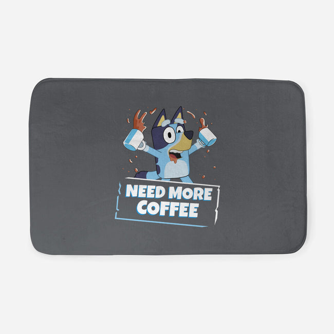 Bluey Needs More Coffee-None-Memory Foam-Bath Mat-MaxoArt