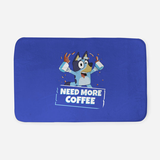 Bluey Needs More Coffee-None-Memory Foam-Bath Mat-MaxoArt