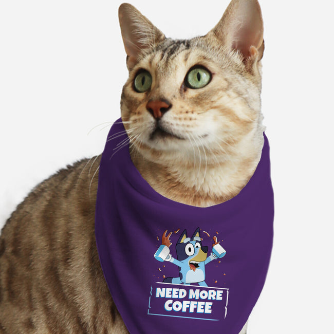 Bluey Needs More Coffee-Cat-Bandana-Pet Collar-MaxoArt