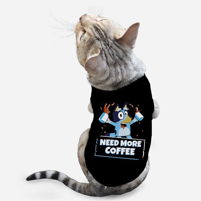 Bluey Needs More Coffee-Cat-Basic-Pet Tank-MaxoArt