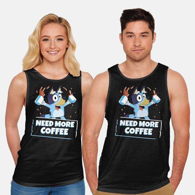 Bluey Needs More Coffee-Unisex-Basic-Tank-MaxoArt