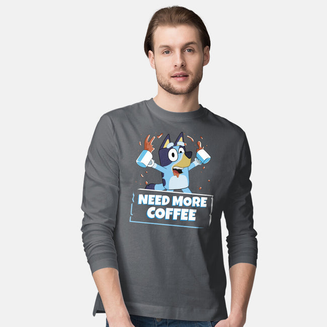 Bluey Needs More Coffee-Mens-Long Sleeved-Tee-MaxoArt