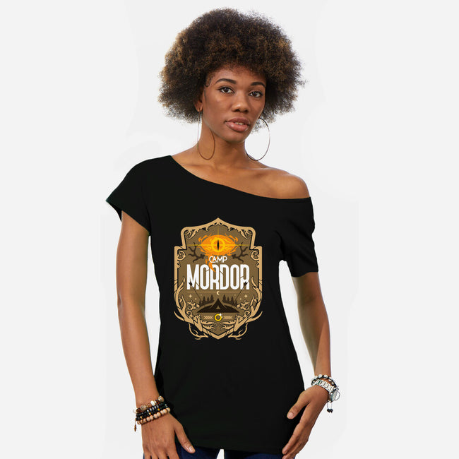 Camp Mordor-Womens-Off Shoulder-Tee-BadBox