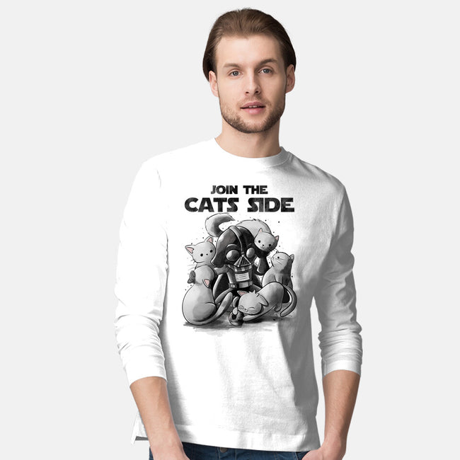 Join The Cats Side-Mens-Long Sleeved-Tee-fanfabio