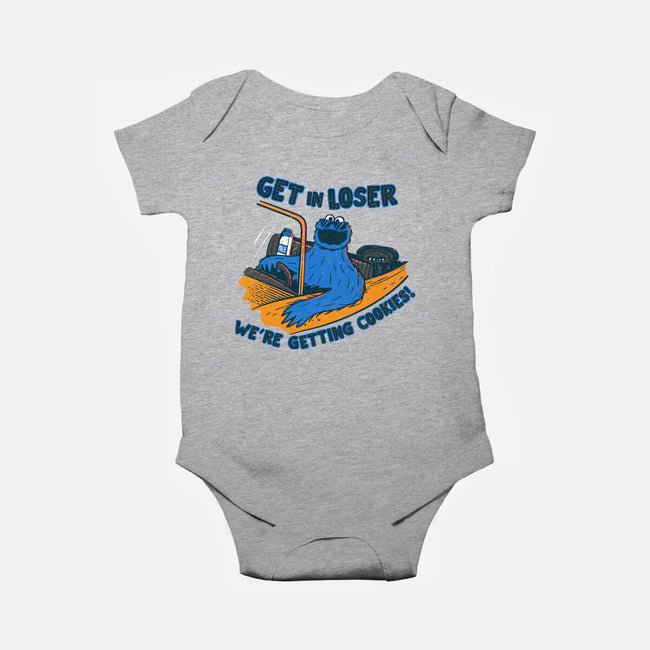 Getting Cookies-Baby-Basic-Onesie-rocketman_art