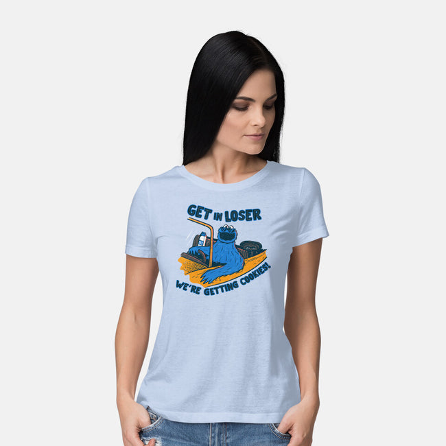 Getting Cookies-Womens-Basic-Tee-rocketman_art