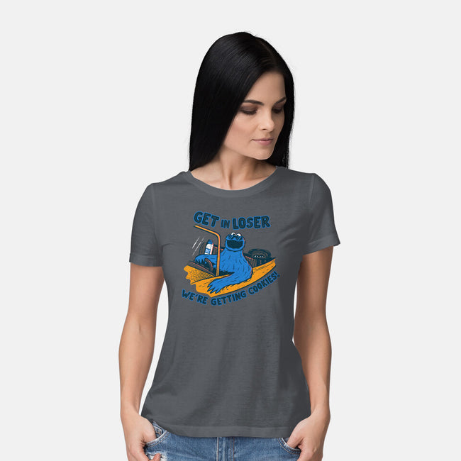 Getting Cookies-Womens-Basic-Tee-rocketman_art