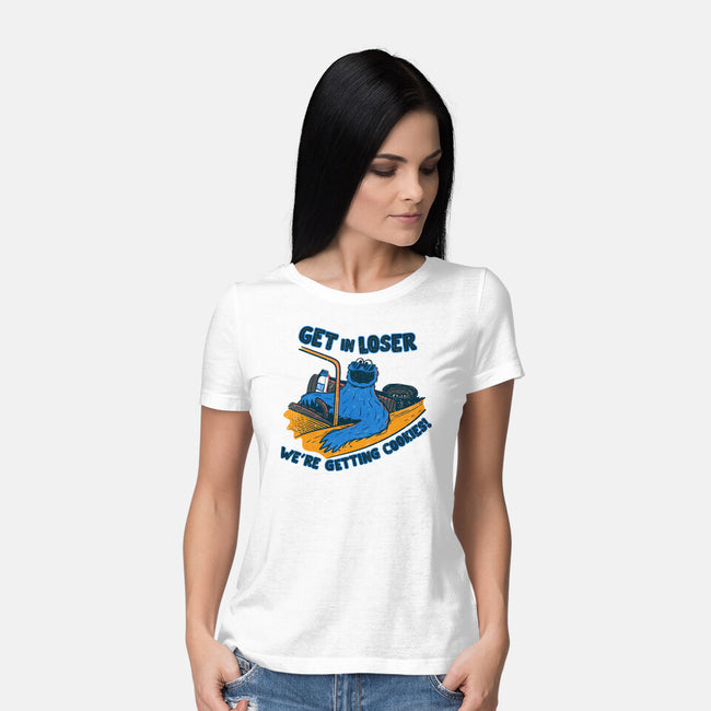 Getting Cookies-Womens-Basic-Tee-rocketman_art