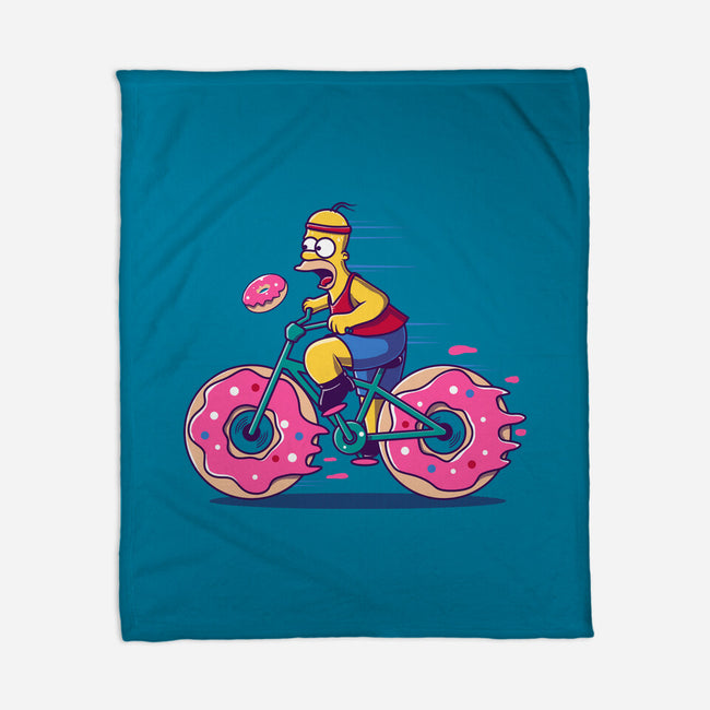 Donut Cycling-None-Fleece-Blanket-erion_designs