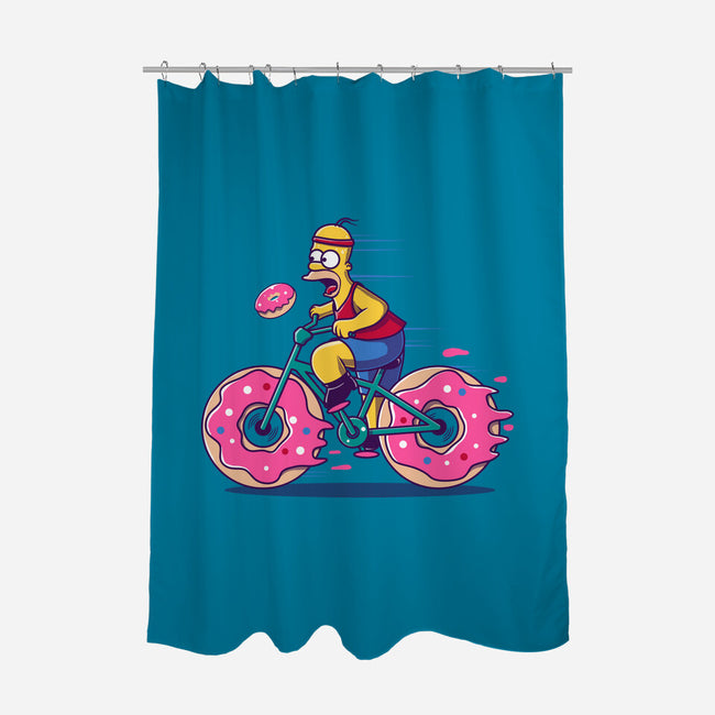 Donut Cycling-None-Polyester-Shower Curtain-erion_designs