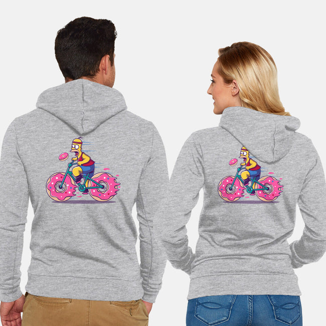 Donut Cycling-Unisex-Zip-Up-Sweatshirt-erion_designs